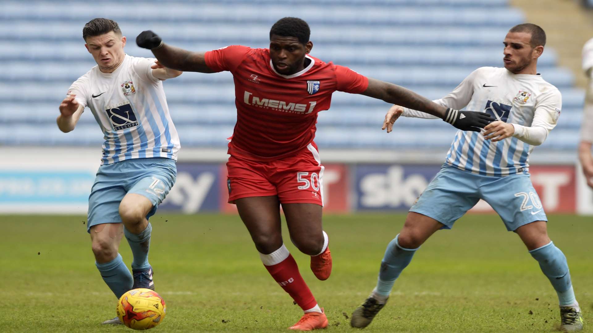 Callum Reilly in action for Coventry against the Gills last season Picture: Barry Goodwin