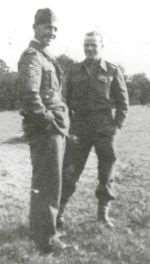 Flt Sgt 'Curly' Bishop and Sgt Frank Soper minutes before they were killed.