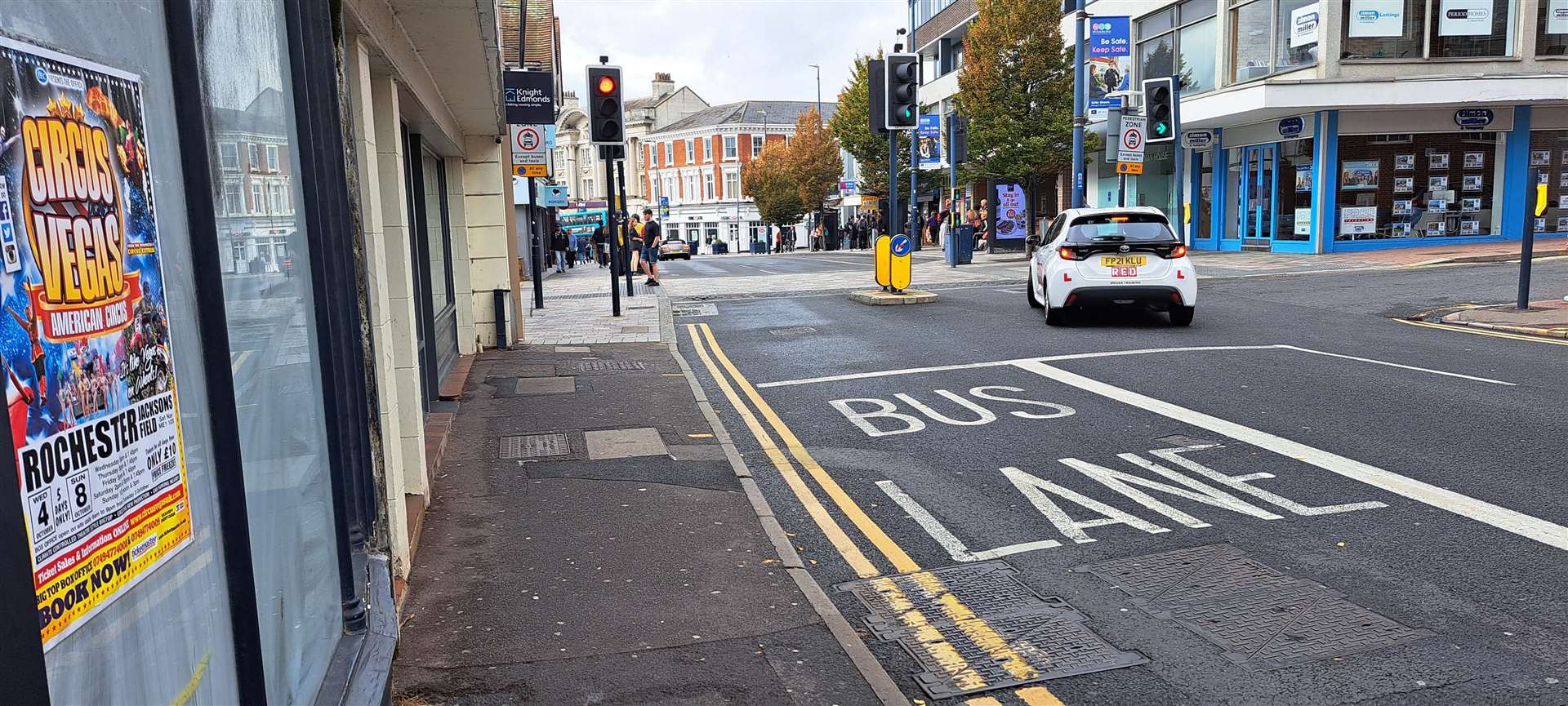 KCC is planning to enforce Maidstone's town centre bus lane with ANPR cameras