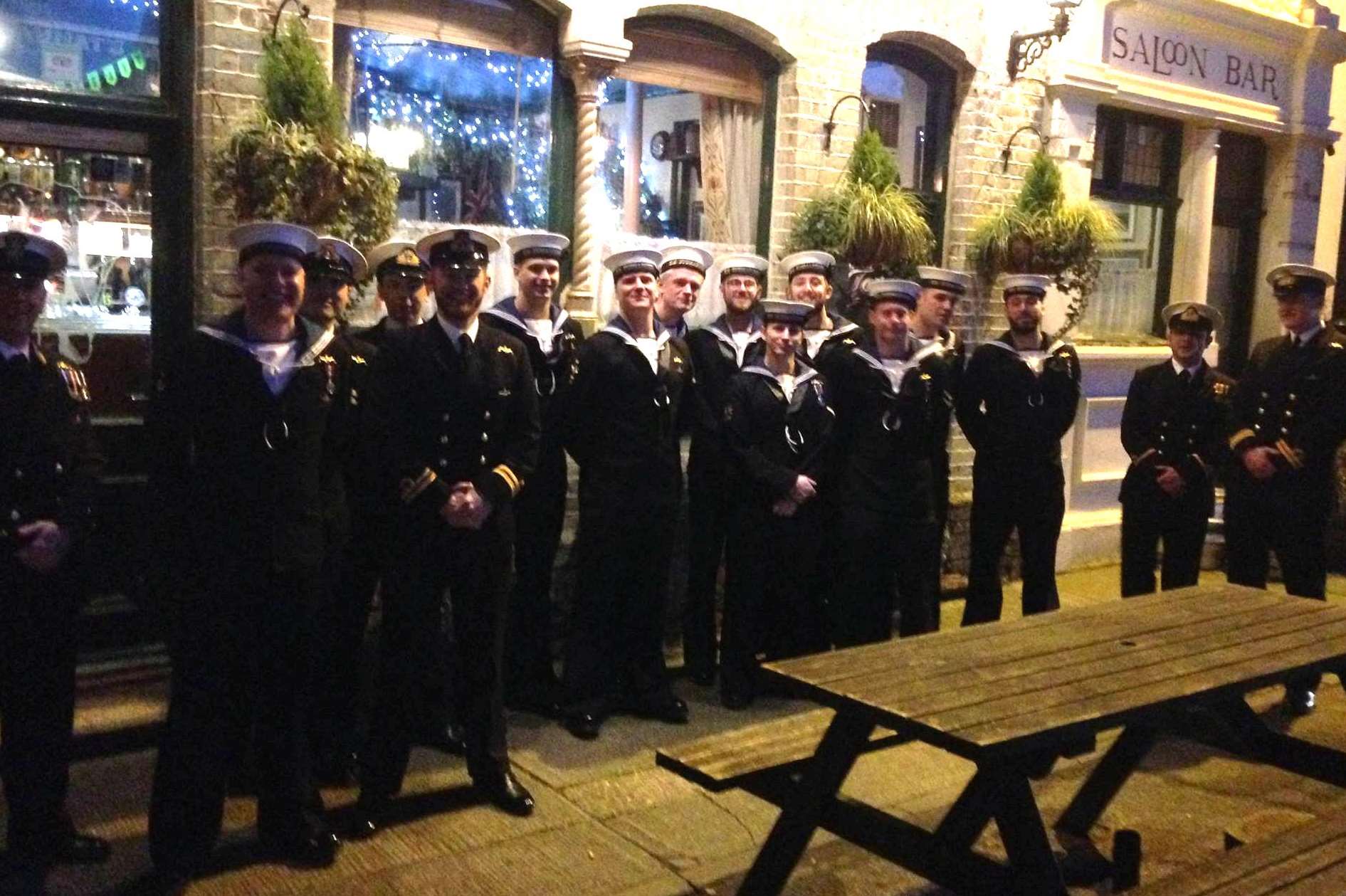 The HMS Victorious and HM Submarine crew said their goodbyes to crew member Joe Wright