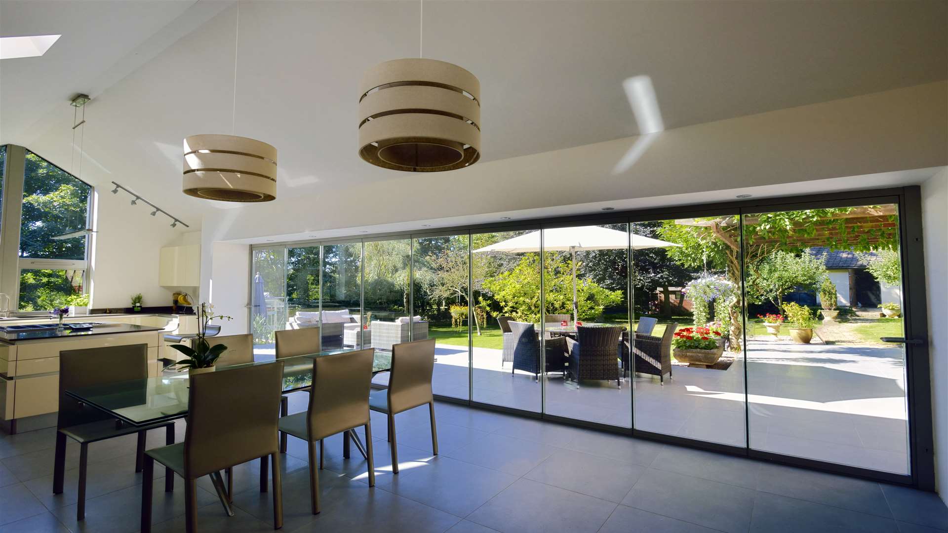 Frameless Glass Curtains' products do not have mullions, meaning they look like open windows