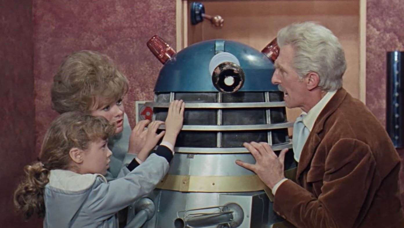 Whitstable horror actor Peter Cushing starred in the first Doctor Who colour feature film Doctor Who and the Daleks (1965) created by Terry Nation. Picture: Regal Films International/Warner Bros