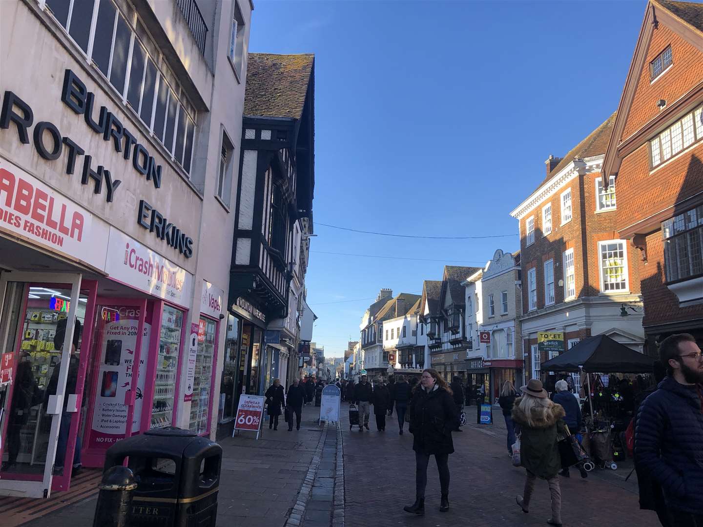 iCrash occupies some of the former Burton and Dorothy Perkins stores in Canterbury's high street