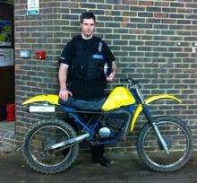 PS Douglas with a seized motorbike