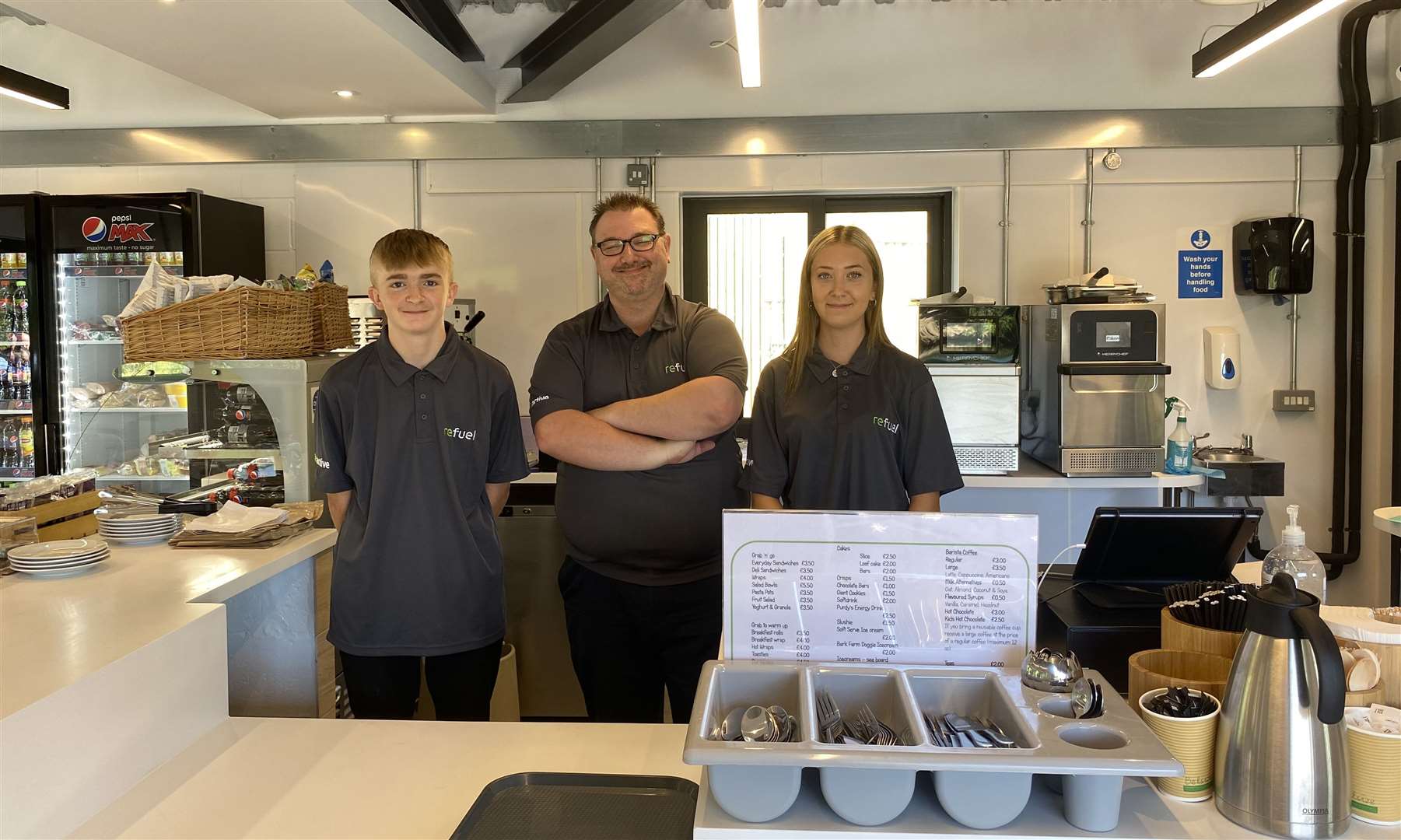 Charlie, Paul and Mea - the team at the new cafe