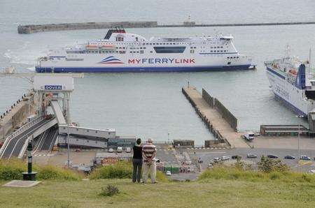 MyFerryLink new ships.The Berlioz berthing in Dover