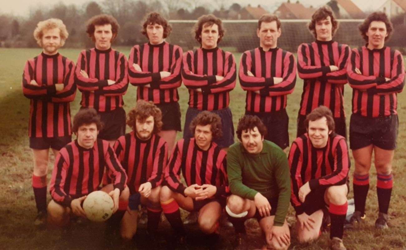 Alan Speakman (back row, centre) in the Prince Albert Sunday league football team. Picture: Patricia Speakman