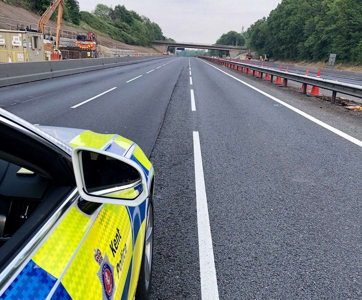 The M20 has been closed. Picture: Kent Police