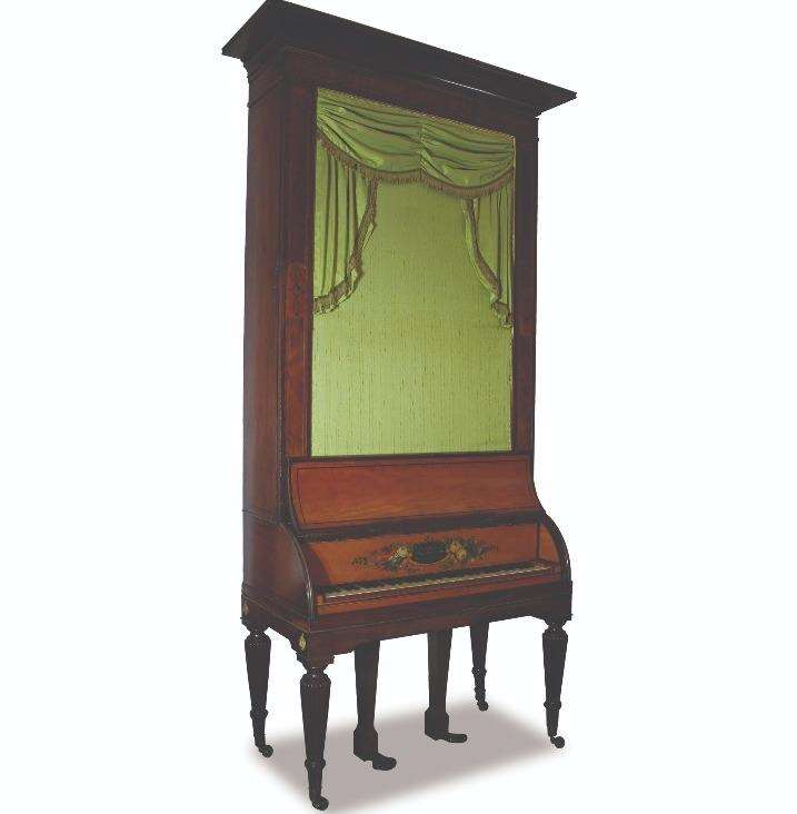 The upright 1809 piano has a guide price of £5,000 to £7,000