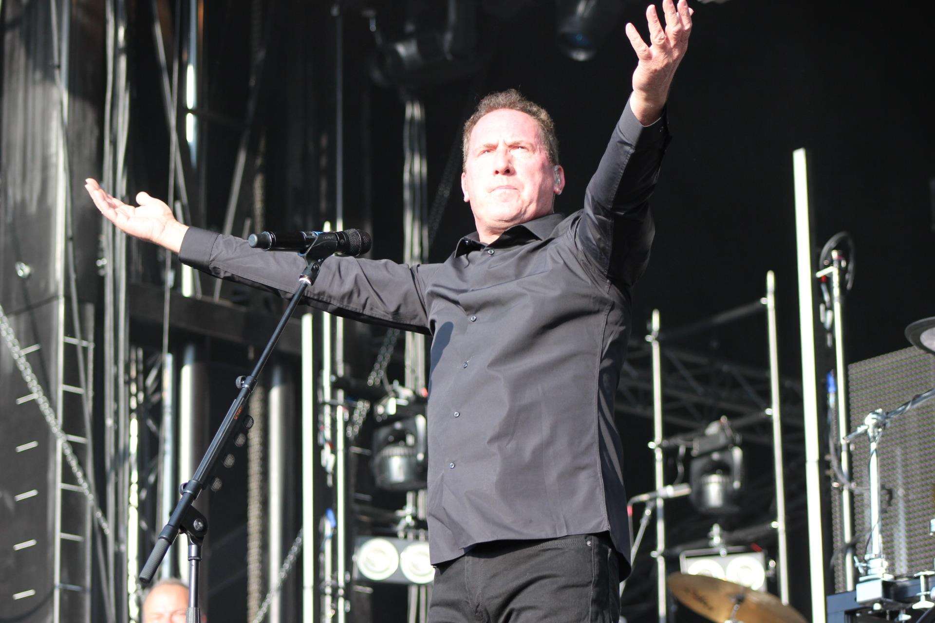 Andy McCluckey of OMD at Kent Cricket's Spitfire Ground, Canterbury, on Wednesday. Picture: John Nurden (2441309)