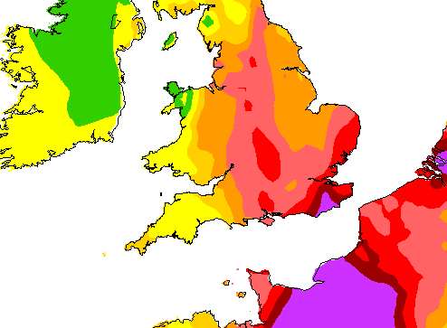 This map from DEFRA shows the worst affected areas