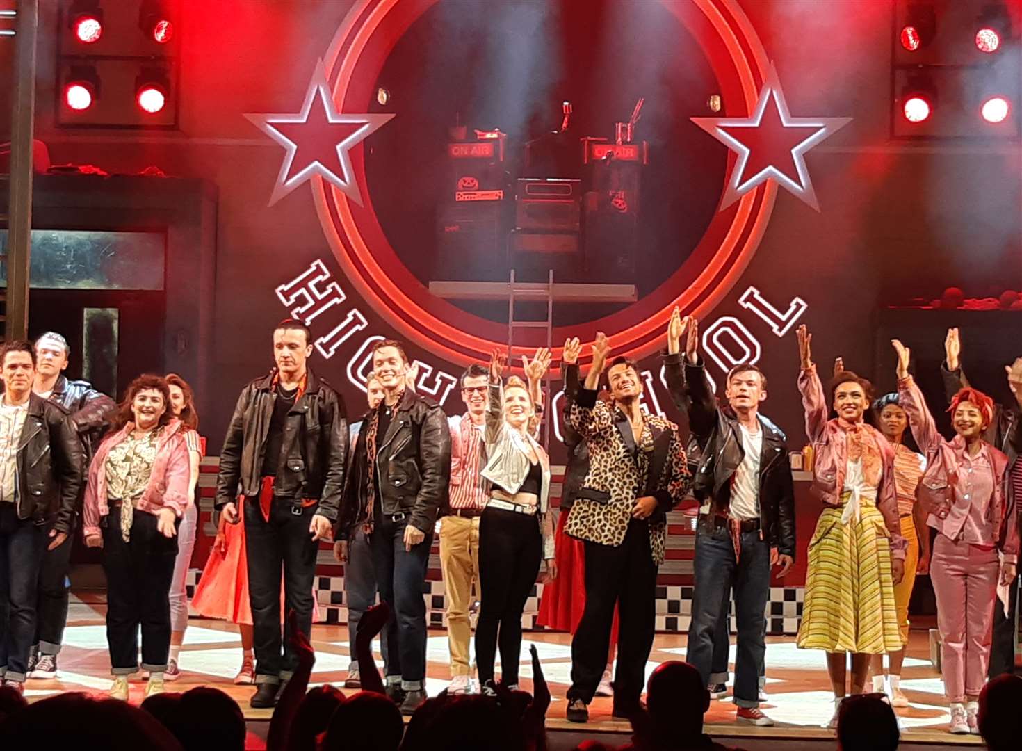 The cast of Grease perform the Megamix