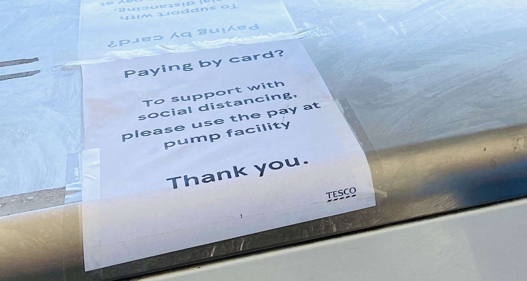 Customers at Tesco are advised to pay at pump
