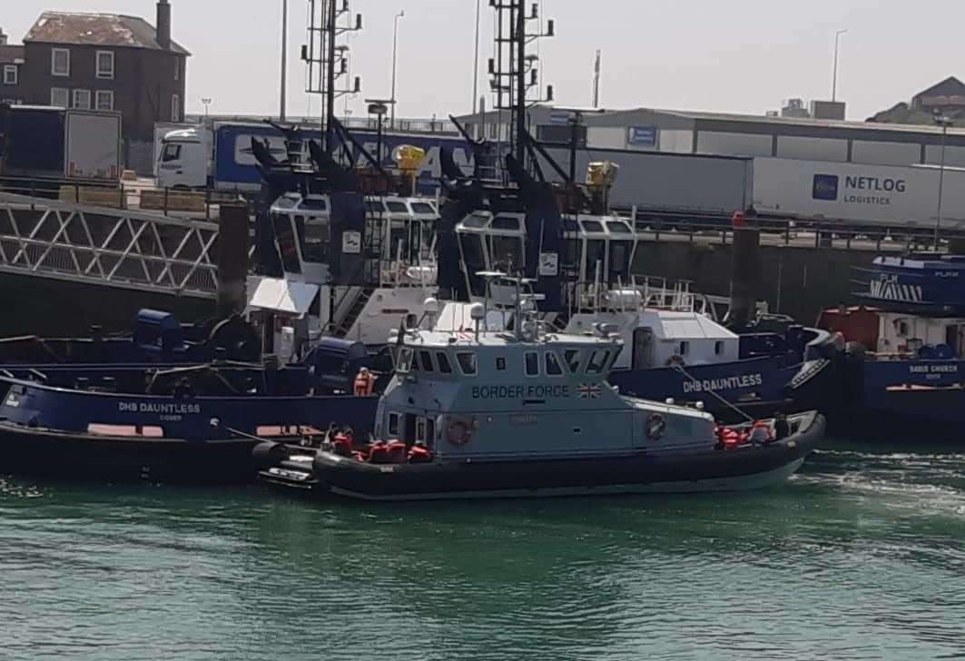Asylum seekers brought to the Tug Haven area by the Border Force in July. Pictures Sam Lennon KM Group