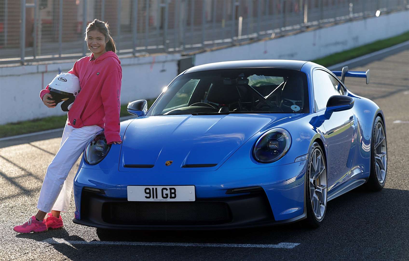 Orpington tennis player Emma Raducanu at Brands Hatch as part of her ambassador's role with Porsche. Picture: Porsche AG