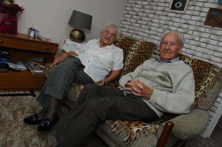 Sidney and Kathleen Bardoe went to a night club for their 70th wedding anniversary