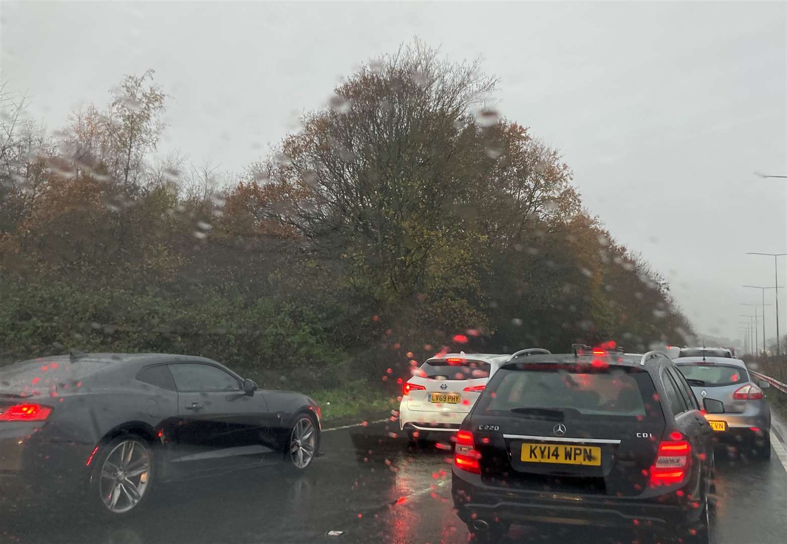 Traffic on the A2 has ground to a halt this afternoon