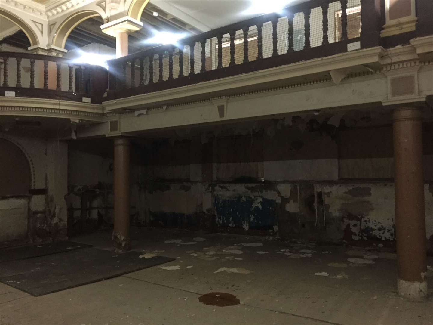 Having been closed for a decade, the building is suffering from water damage, mould and holes in the ceilings