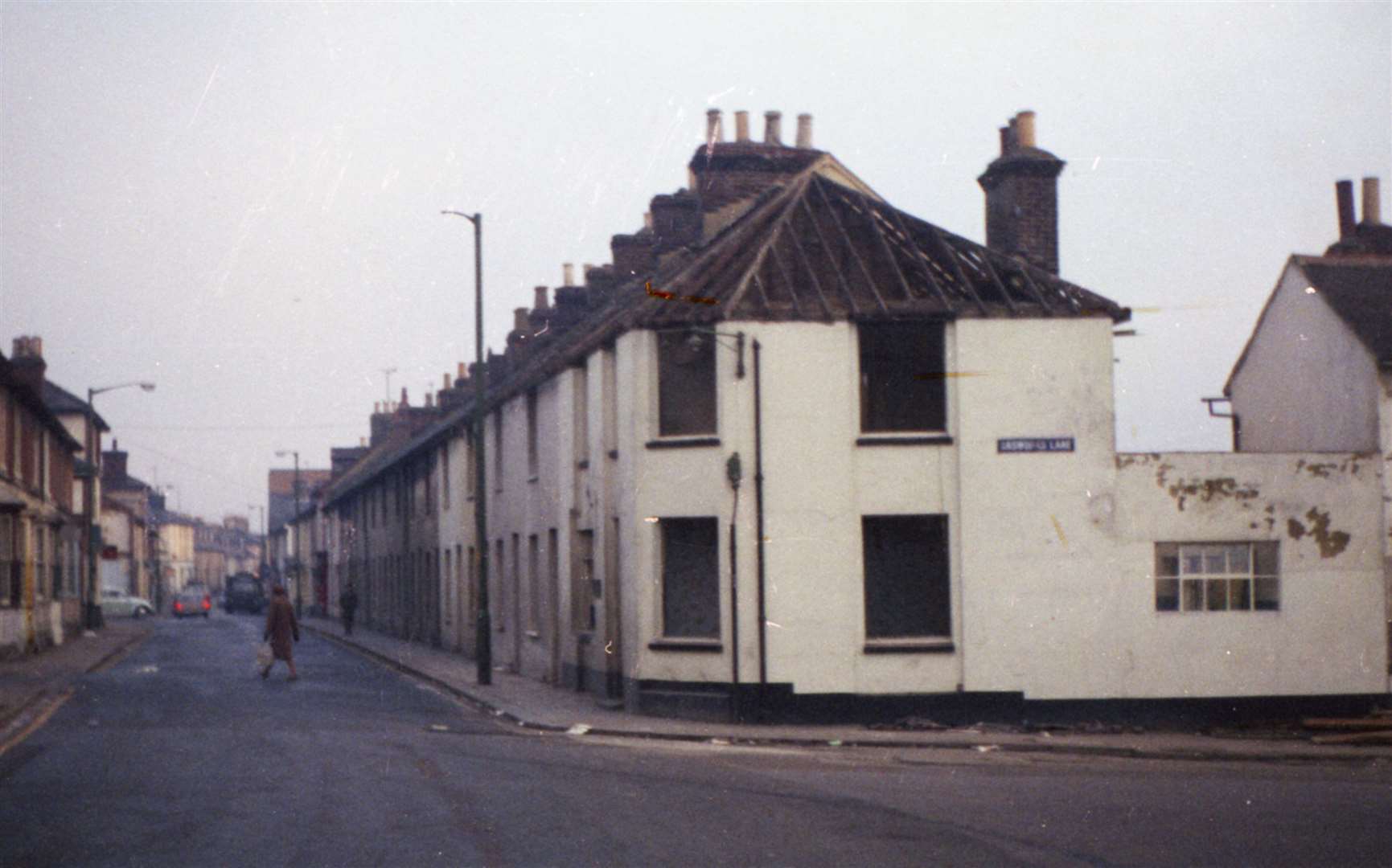 Godinton Road, looking towards Bank Street, in 1969. This rare colour view shows the ready-stripped business of Wye Fisheries at the top of Gasworks Lane. The 2008 extension to County Square covers this street today. Picture: Steve Salter