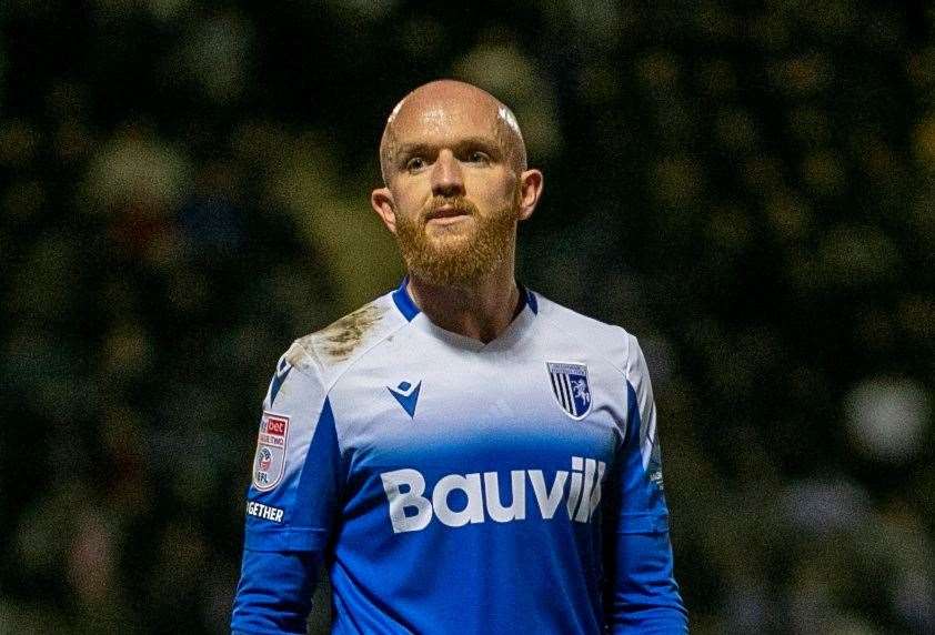Jonny Williams - the Gillingham midfielder will have a fitness test today on a groin injury he has. Picture: @Julian_KPI