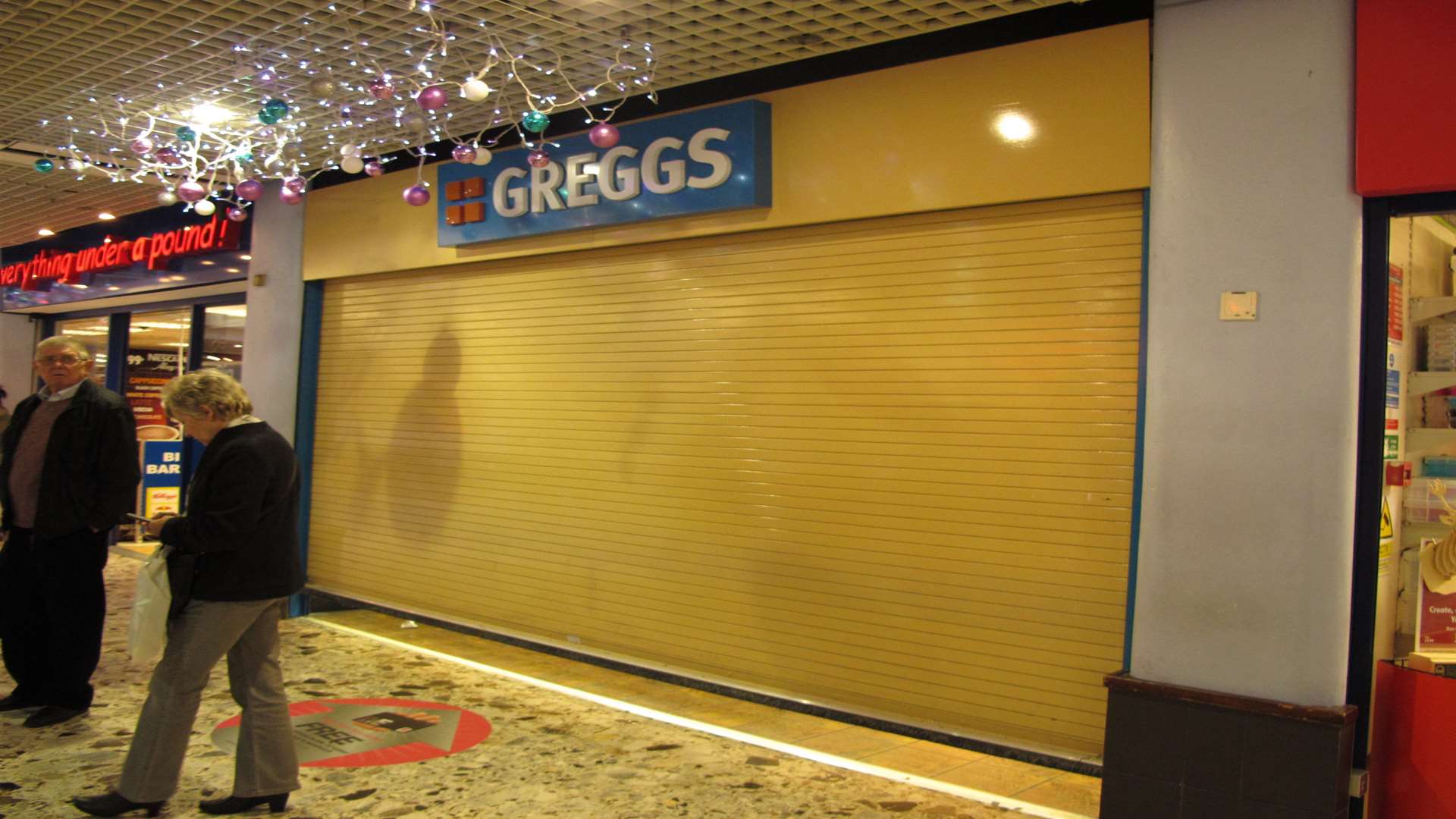The mouse reportedly fell through the ceiling at Greggs