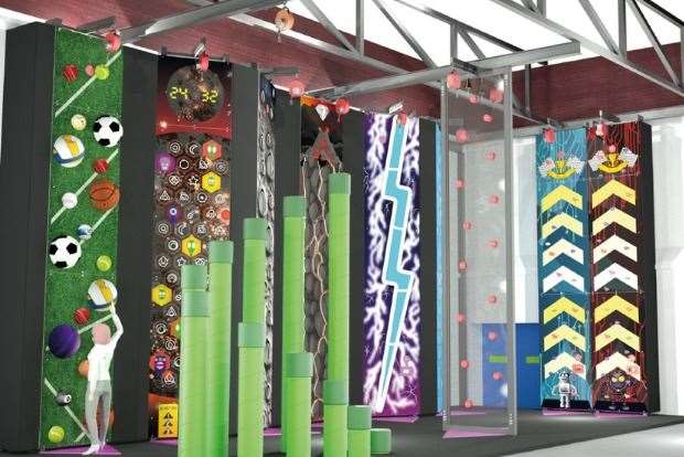 The climbing walls will be specially designed for a range of activities