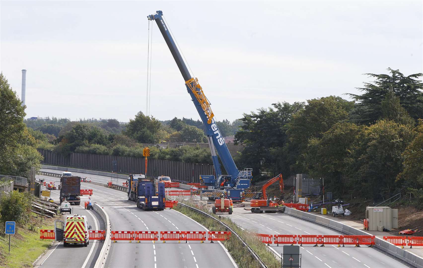 Highways England will replace Teapot Lane footbridge this weekend. Picture: Andy Jones