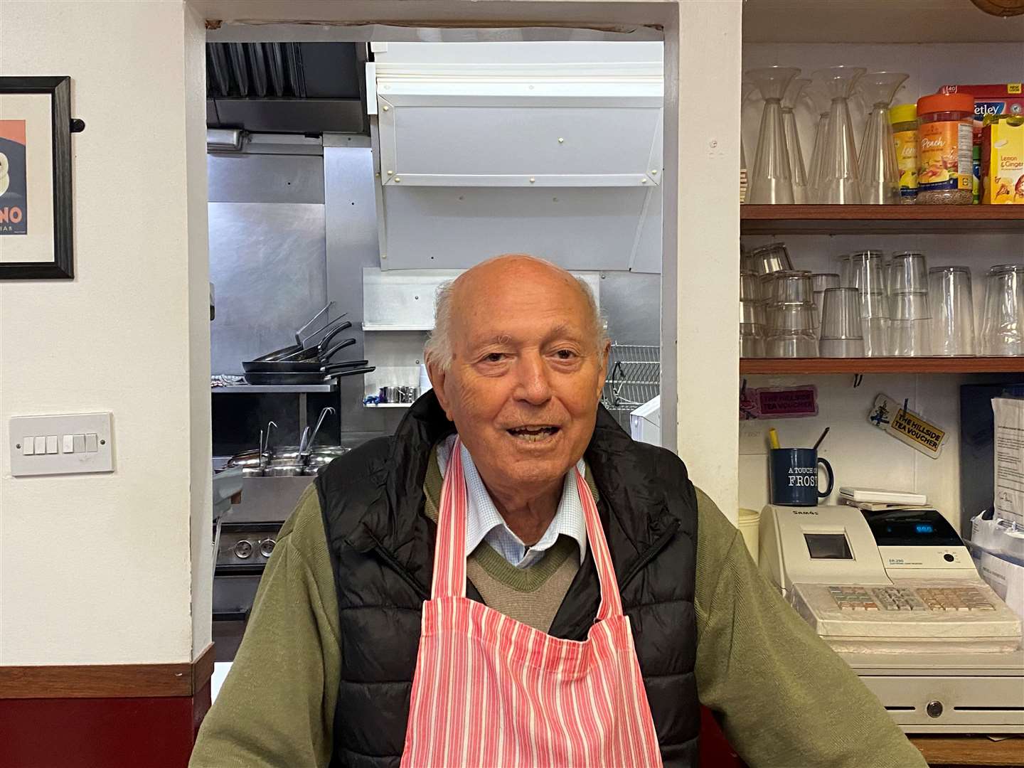 Ken Vreony has run Ken’s Hillside Cafe in Folkestone since 1975 – though he previously tried to retire in 2007