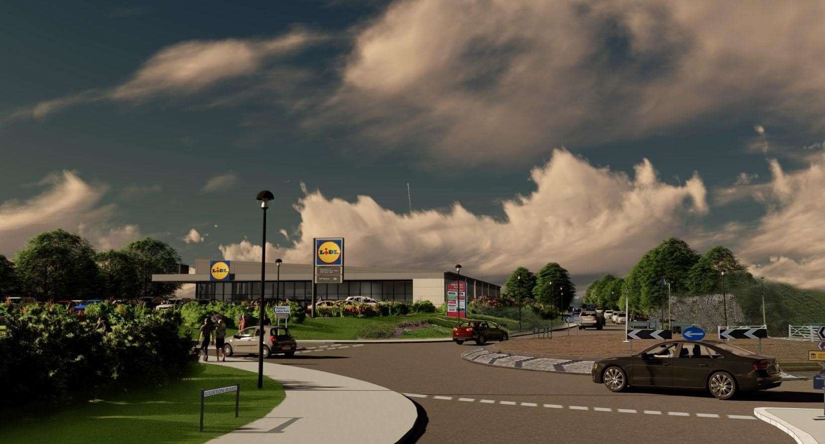 A CGI showing how the Lidl in Strood could look. Picture: One Design Architectural Services Ltd