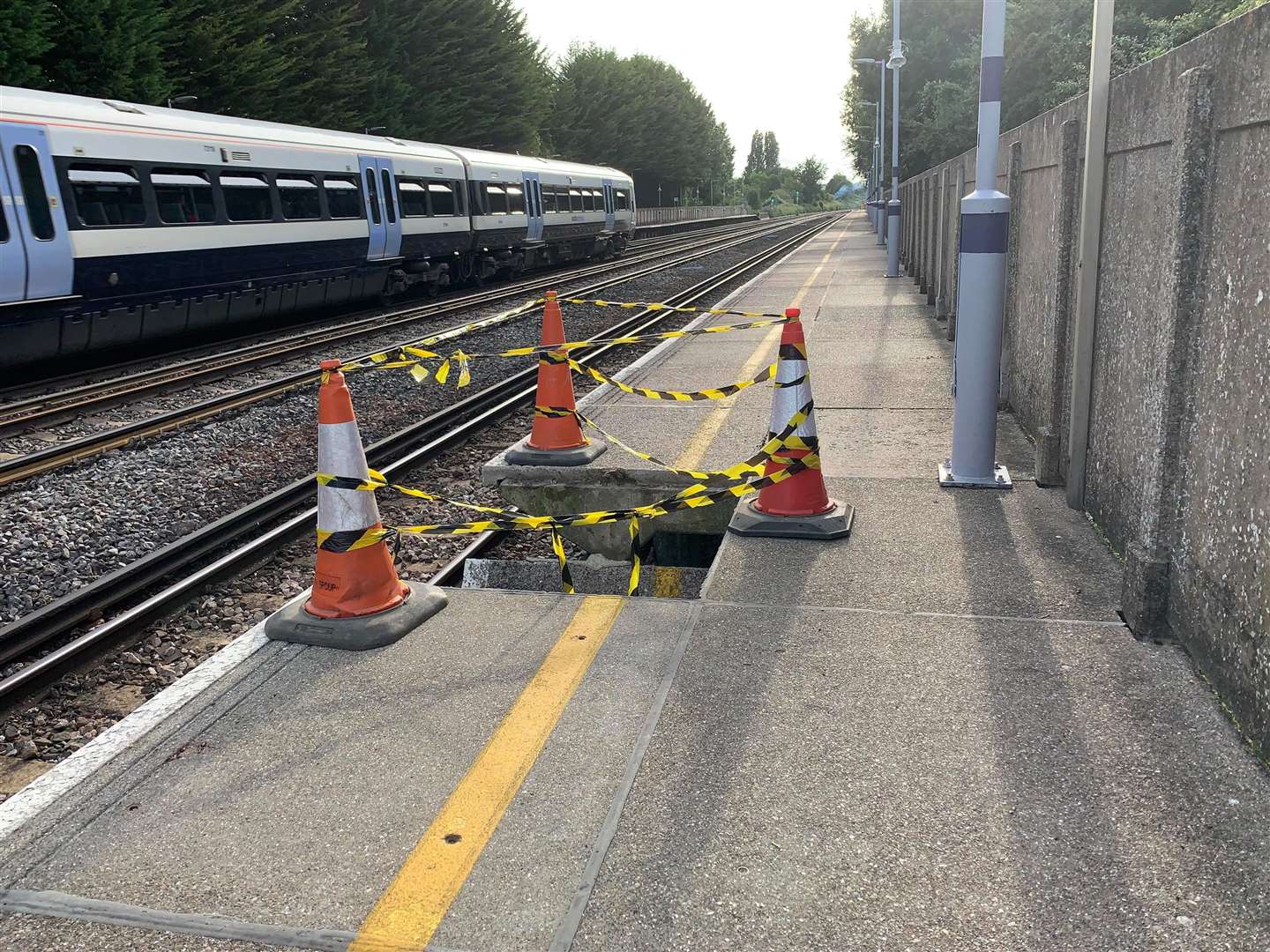 Services had returned to normal at Newington Railway Station by this morning. Picture: Richard Palmer
