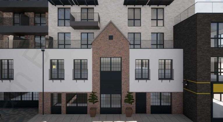 The proposed view of the residential access from Eden Place. Picture: Studio LK Limited