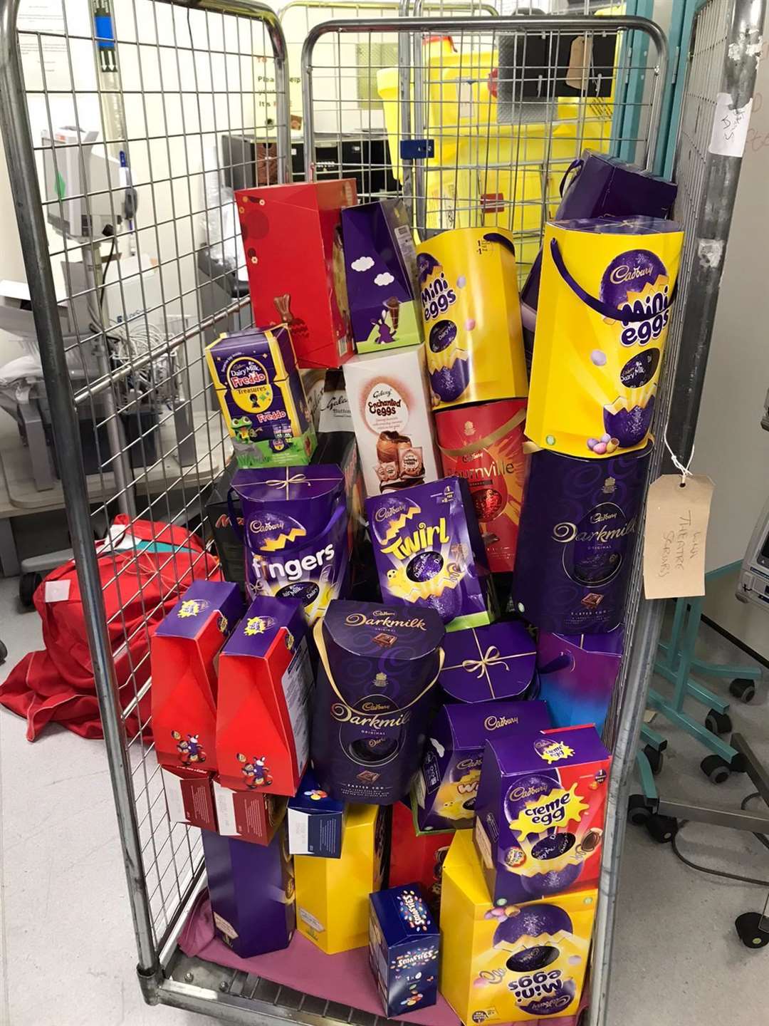 Some of the Easter eggs given to Ashford intensive care staff from the Dover Branch of East Kent Freemasons