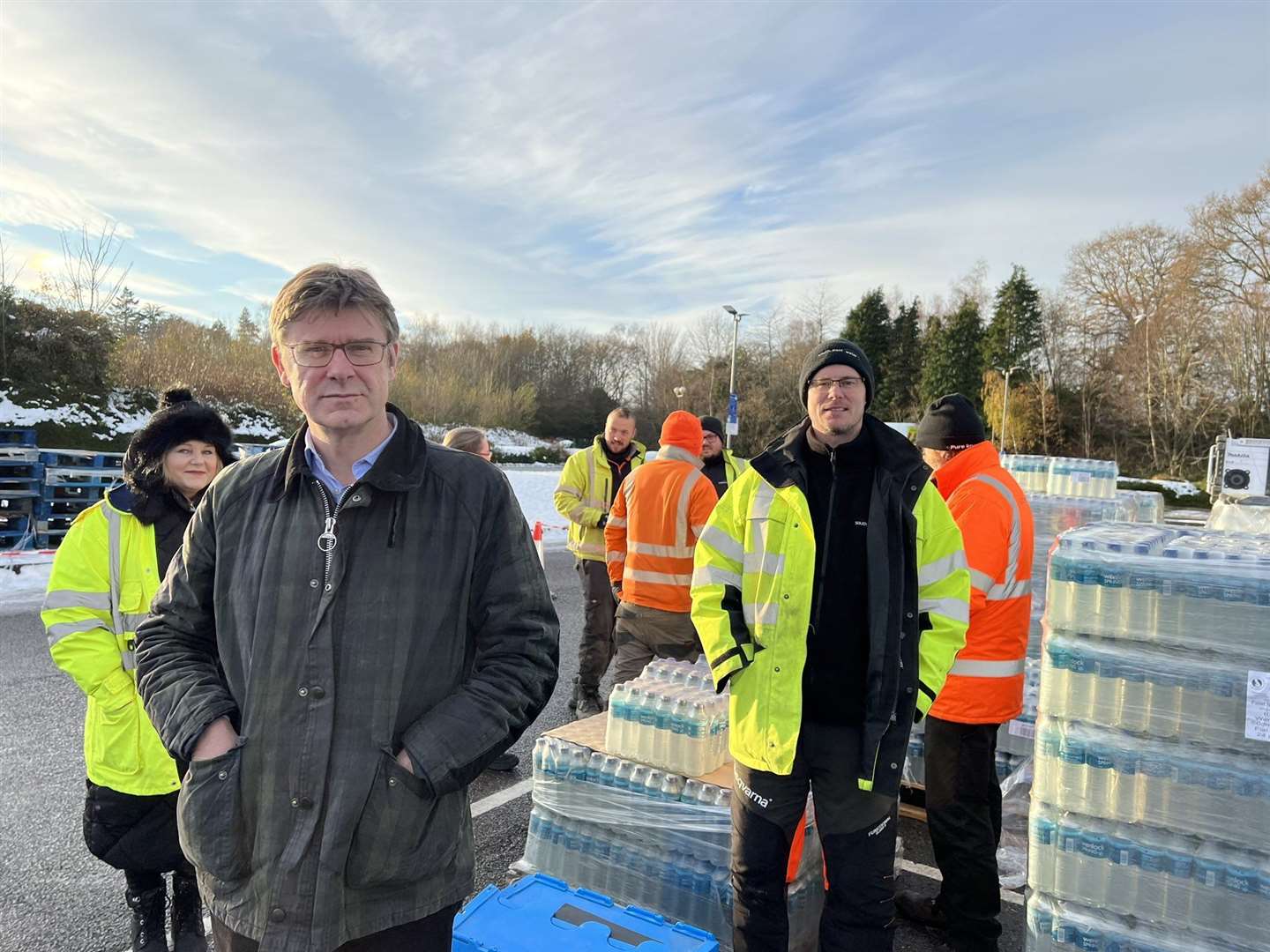 Tunbridge Wells MP Greg Clark visited the town as it's faced with water problems. Picture: Greg Clark