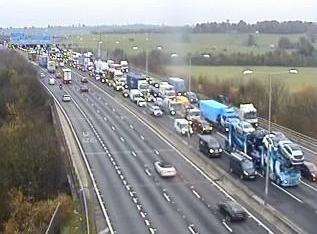 The queues on the M25. Picture: Highways England (5434435)