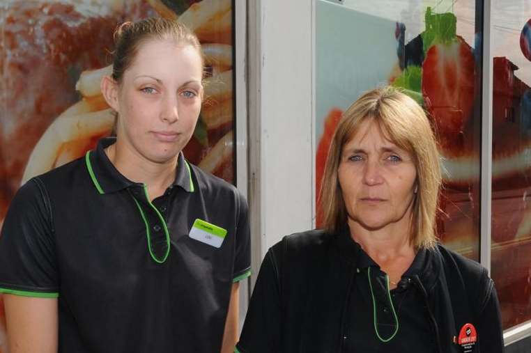 Shop workers Louise Ansell and Mandy Pengelly saved the day