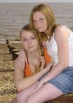 RESCUED: Nicola White and Jodie Young were just minutes from drowning. Picture: ANDY PAYTON