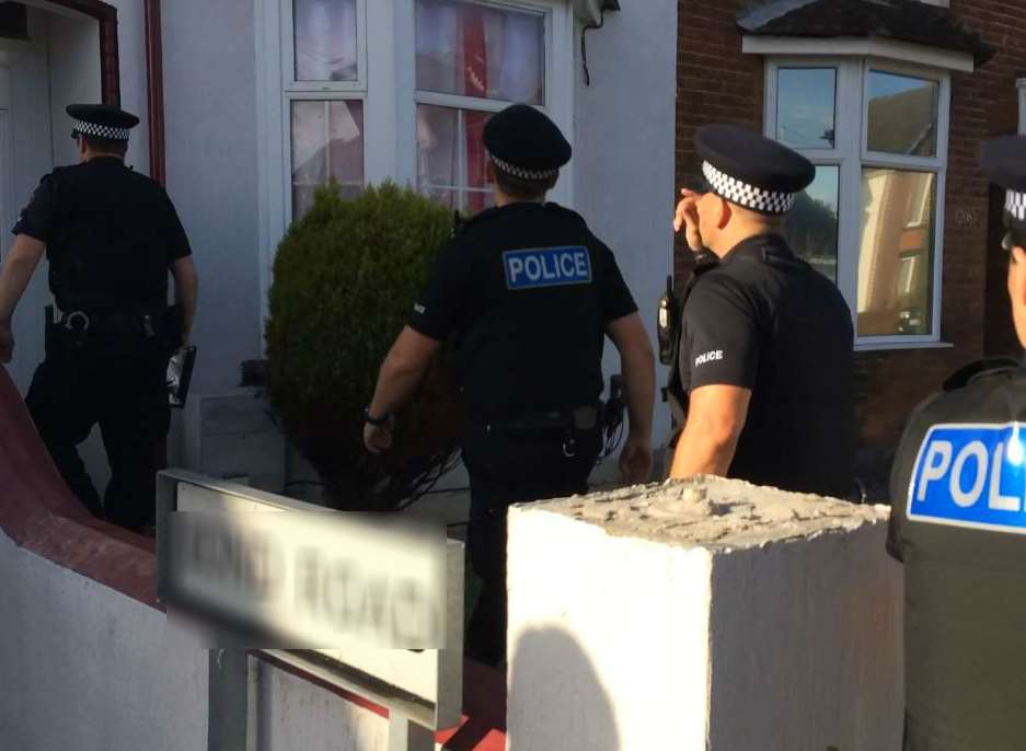 Raids are taking place at properties across Kent