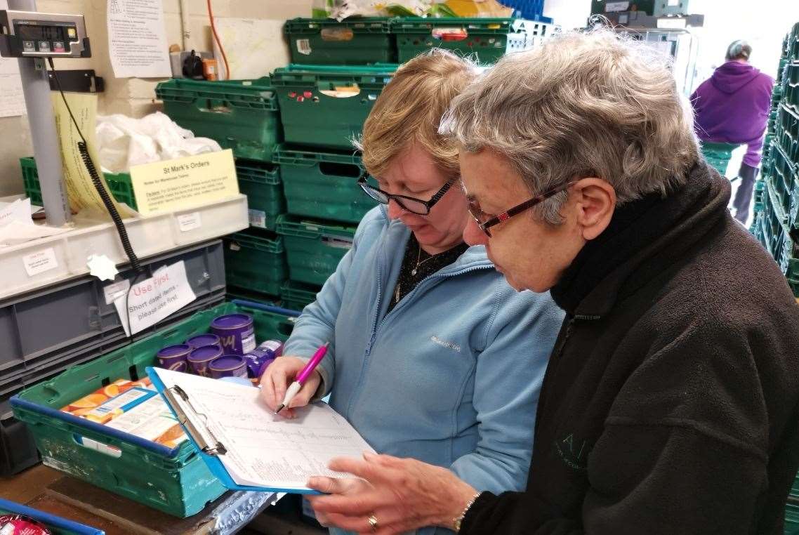 Volunteers helping out at the Trussell Trust food bank in Medway