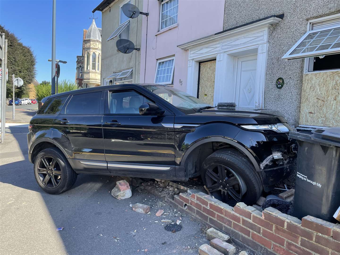 In August a suspected drunk driver ploughed a Range Rover into the same set of homes in Lower Boxley Road
