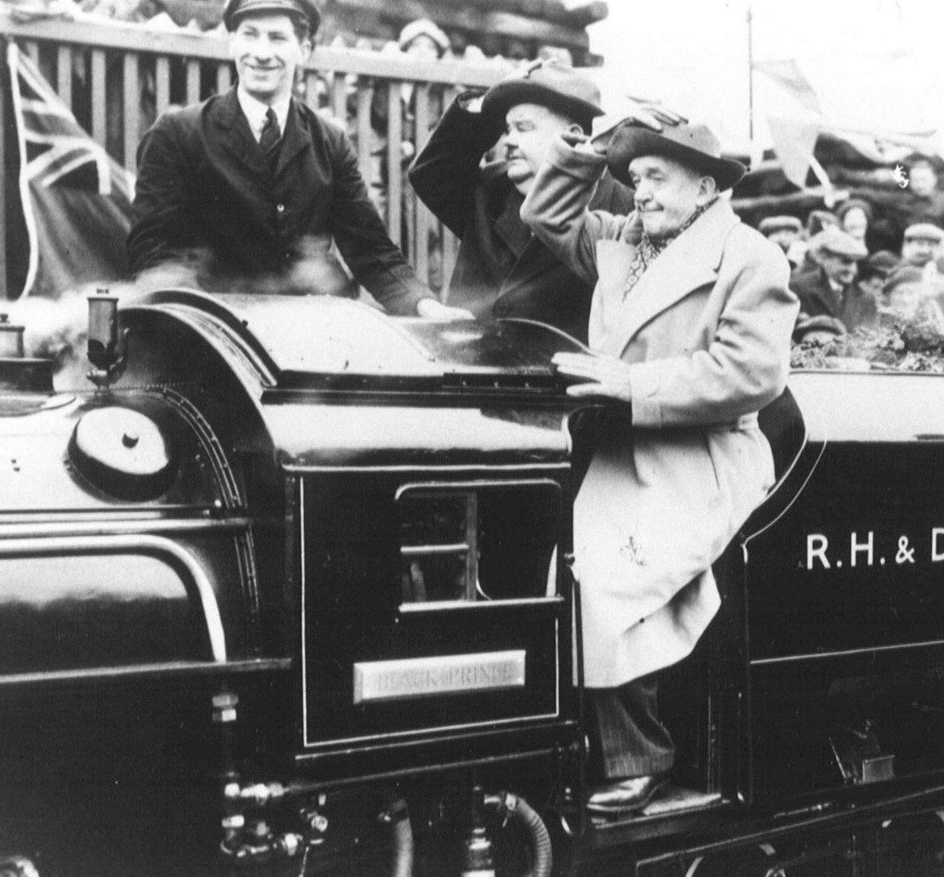 Laurel and Hardy were guests at the post-war reopening of the railway