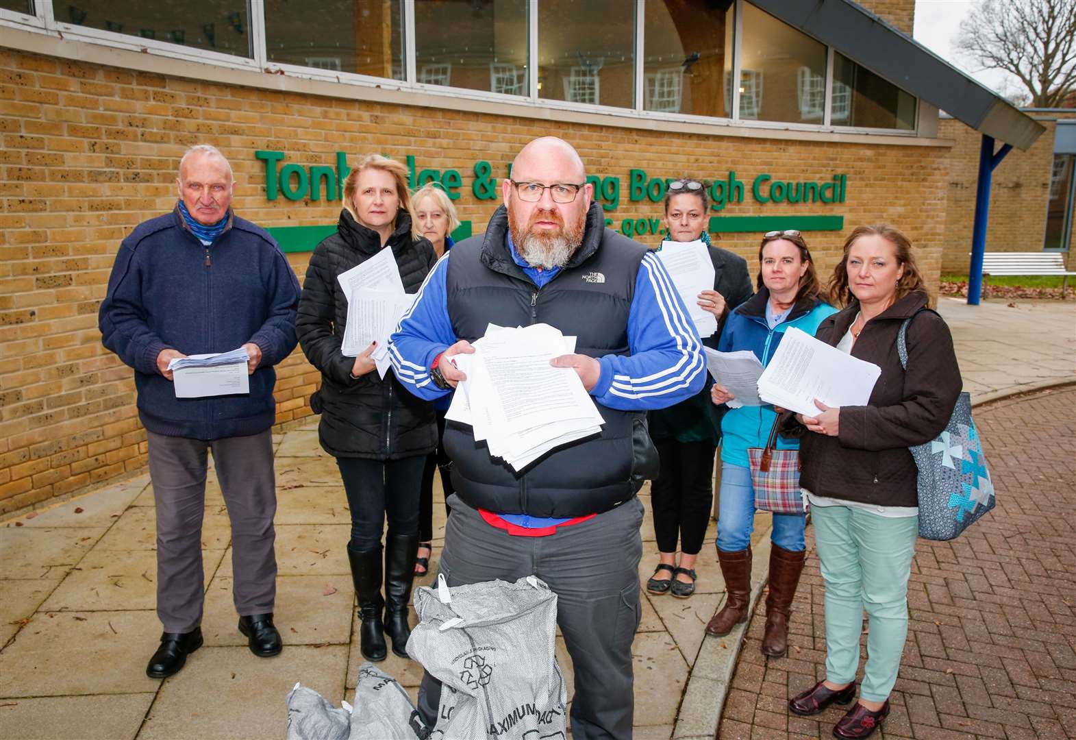 Eccles residents handed in hundreds of letters against the Bushy Wood Development. Picture: Matthew Walker.