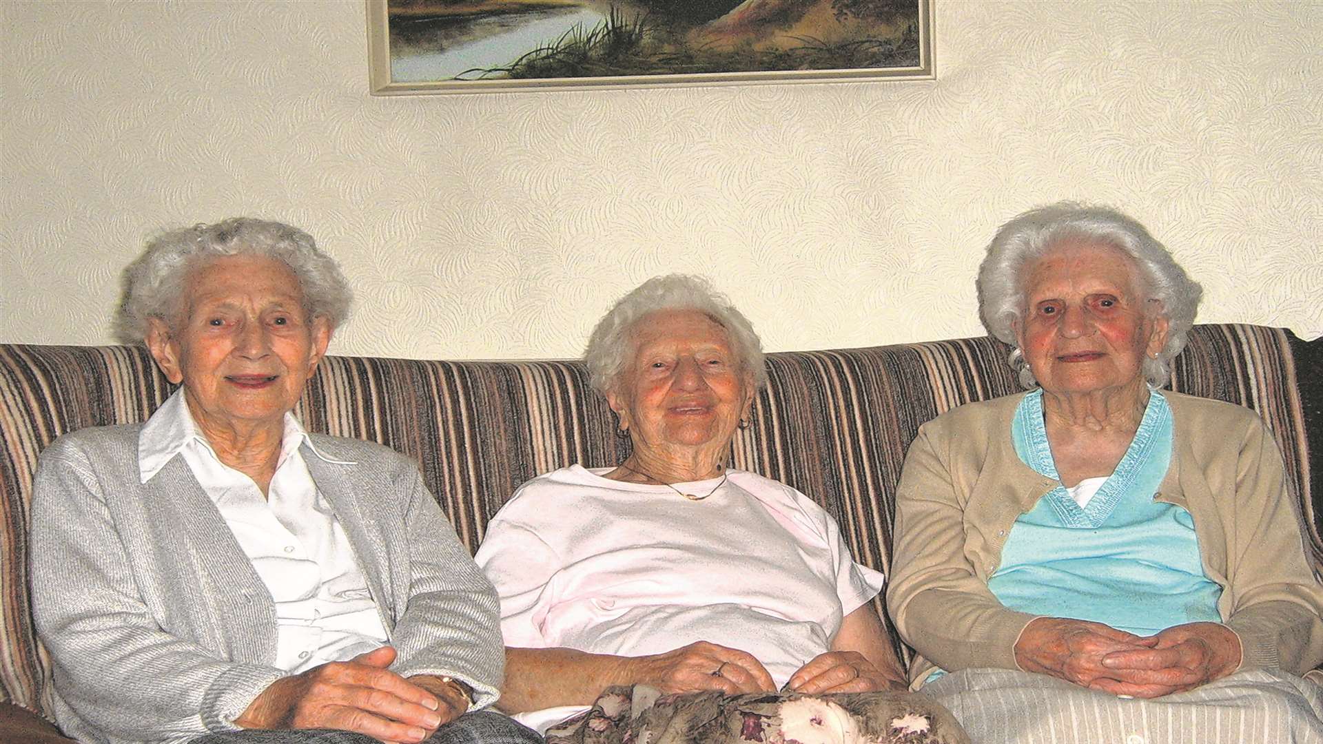 Sisters Gwendoline, Freda and Hilda. Taken in 2010 at 41 Malling Road, Snodland.