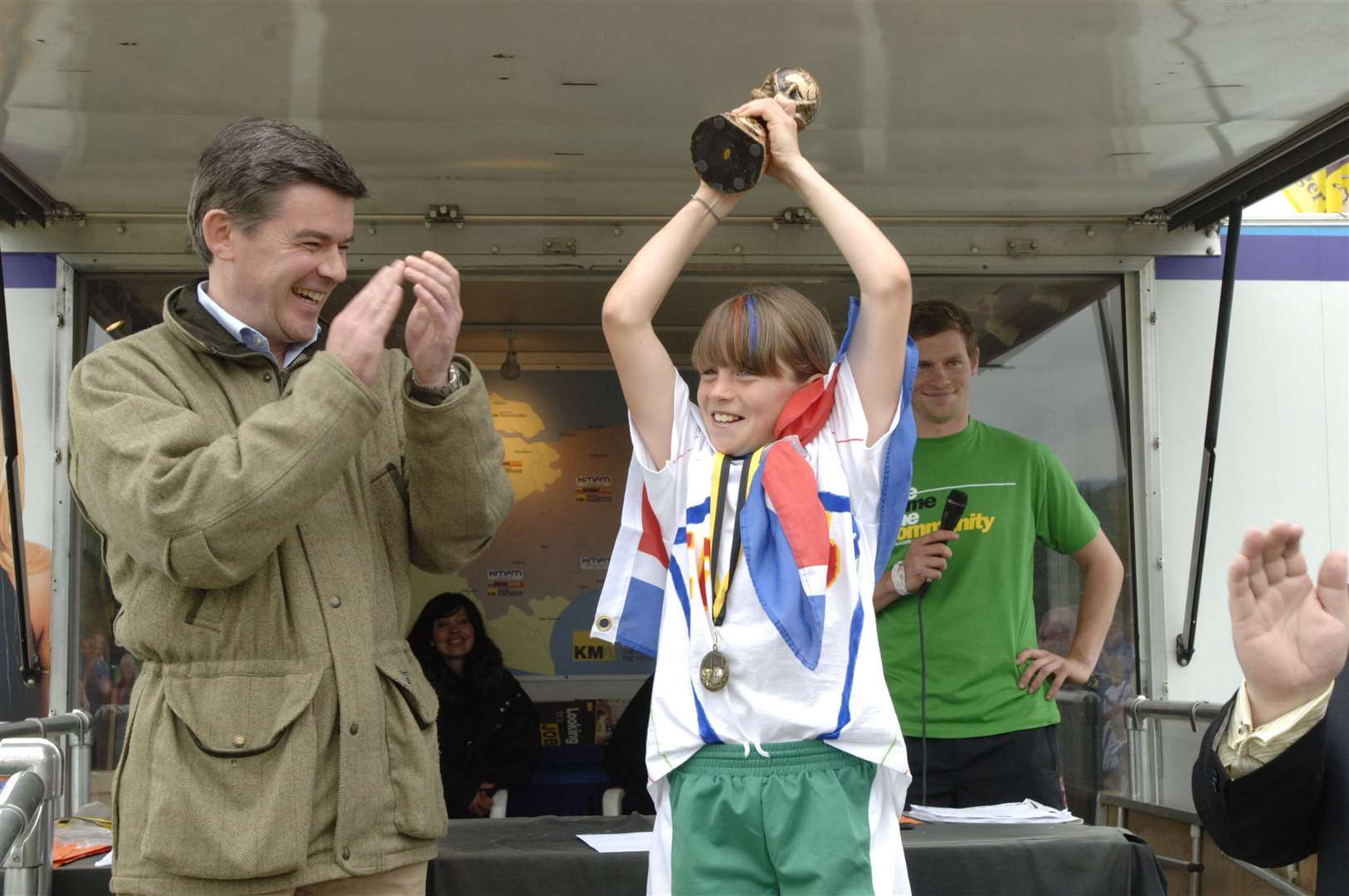 Alessia Russo, aged 11, captain of East Farleigh Primary School Football team, winning the Kent Messenger Mini World Cup at Mote Park in 2010