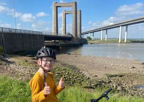Harry has cycled around Sittingbourne and over the Kingsferry Bridge to Sheppey