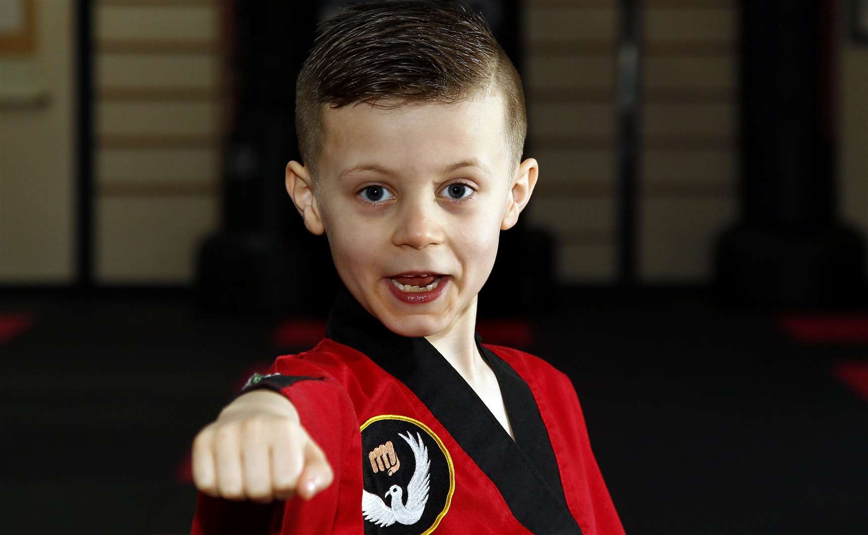 Eddy Cook does karate training three times a week. Picture: Sean Aidan.