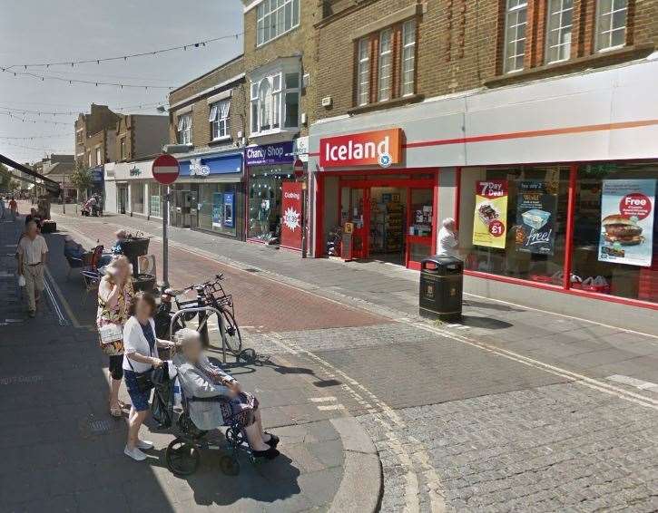 A fight erupted outside Iceland in Mortimer Street, Herne Bay. Picture: Google Street View