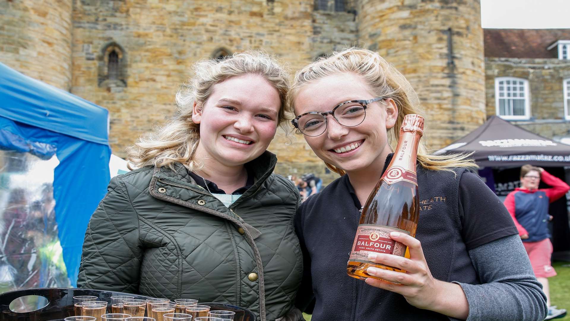 The Tonbridge Food and drink festival has a castle backdrop. Bethan Davies and Maddie Cummins from Hush Heath Picture: Matthew Walker