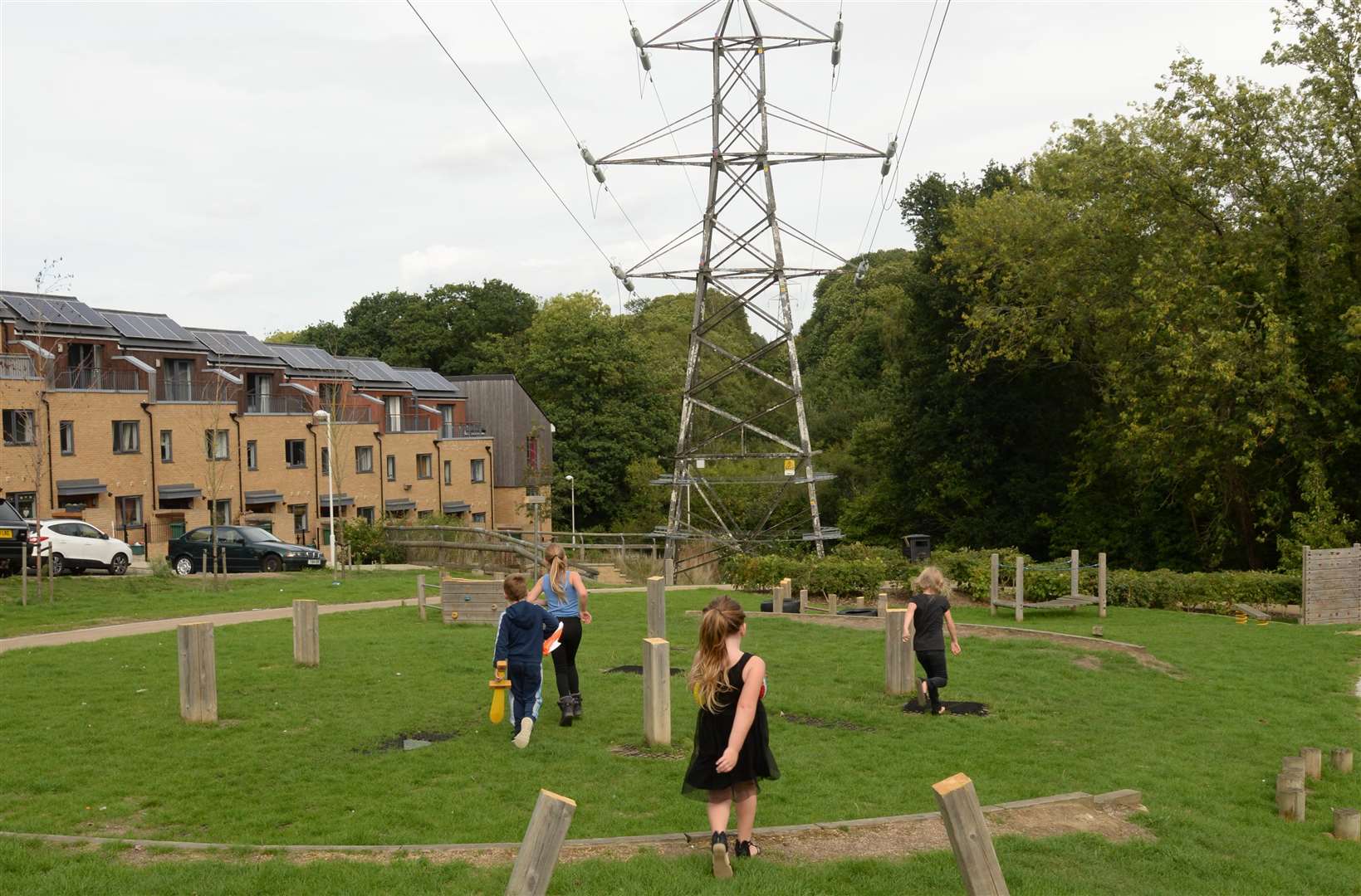 The play area in Greggs Wood Road where children have received electric shocks. Picture: Chris Davey