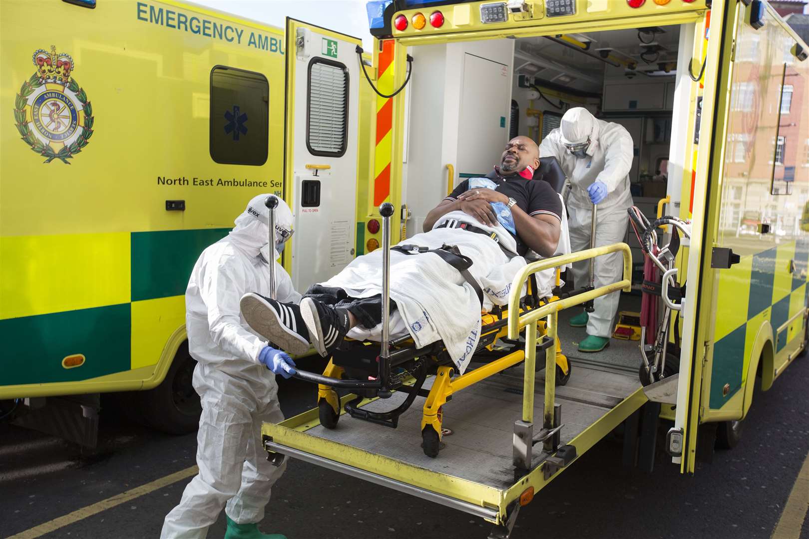 In 2014 NHS staff up and down the country rehearsed their response to Ebola, including these paramedics from the North West Ambulance Service