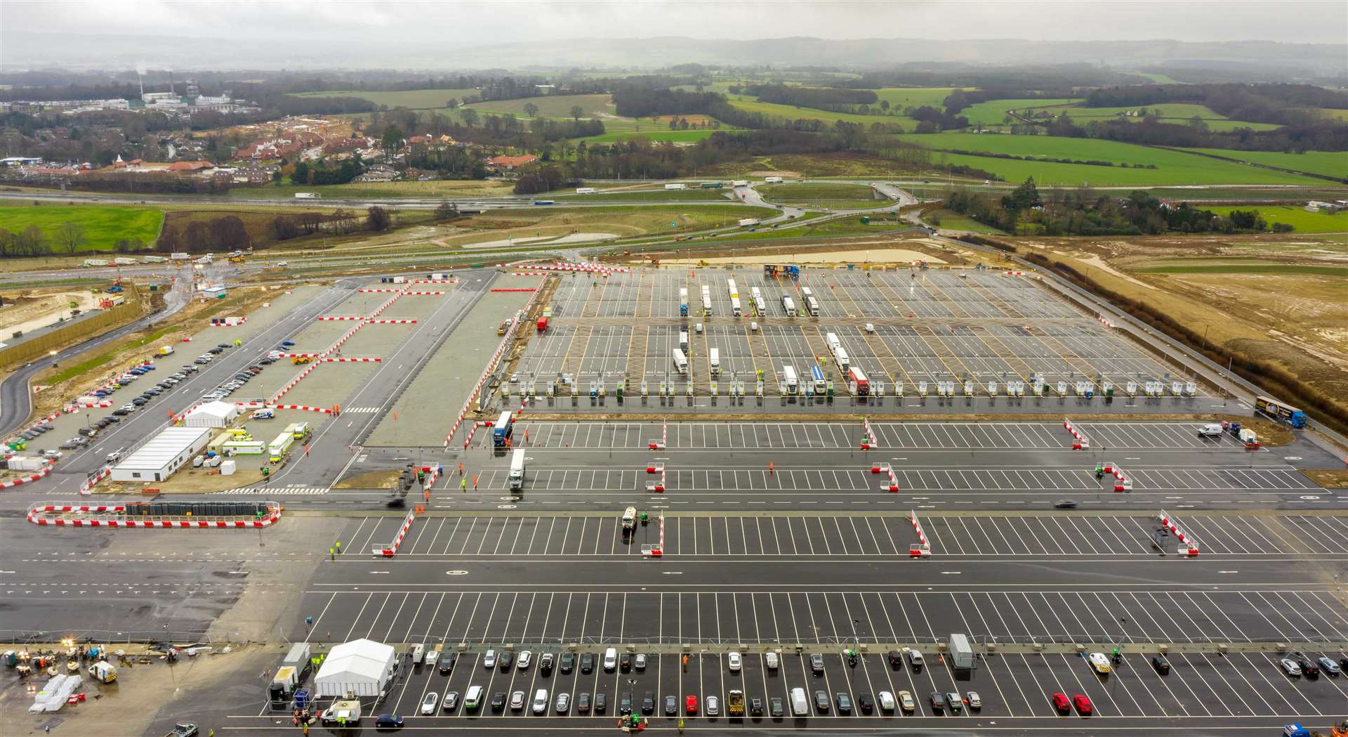 The 'Sevington Inland Border Facility' from above. Picture: Esprit Drone Services